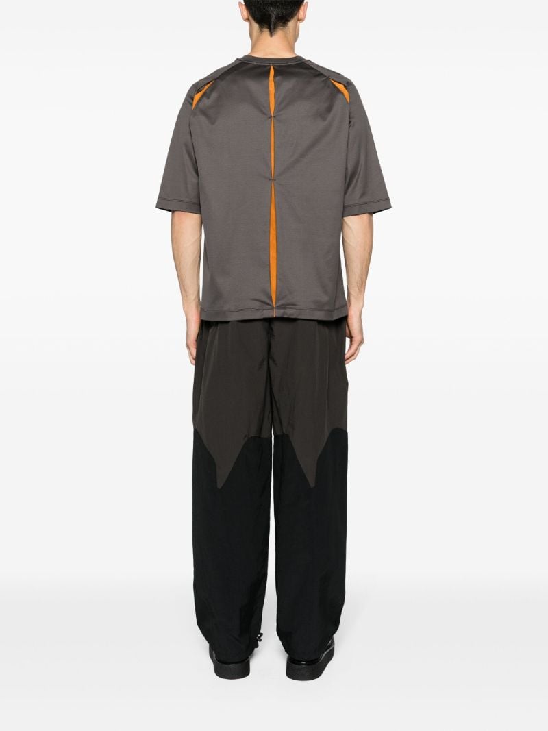 Faded Black and Orange Layered T-shirt