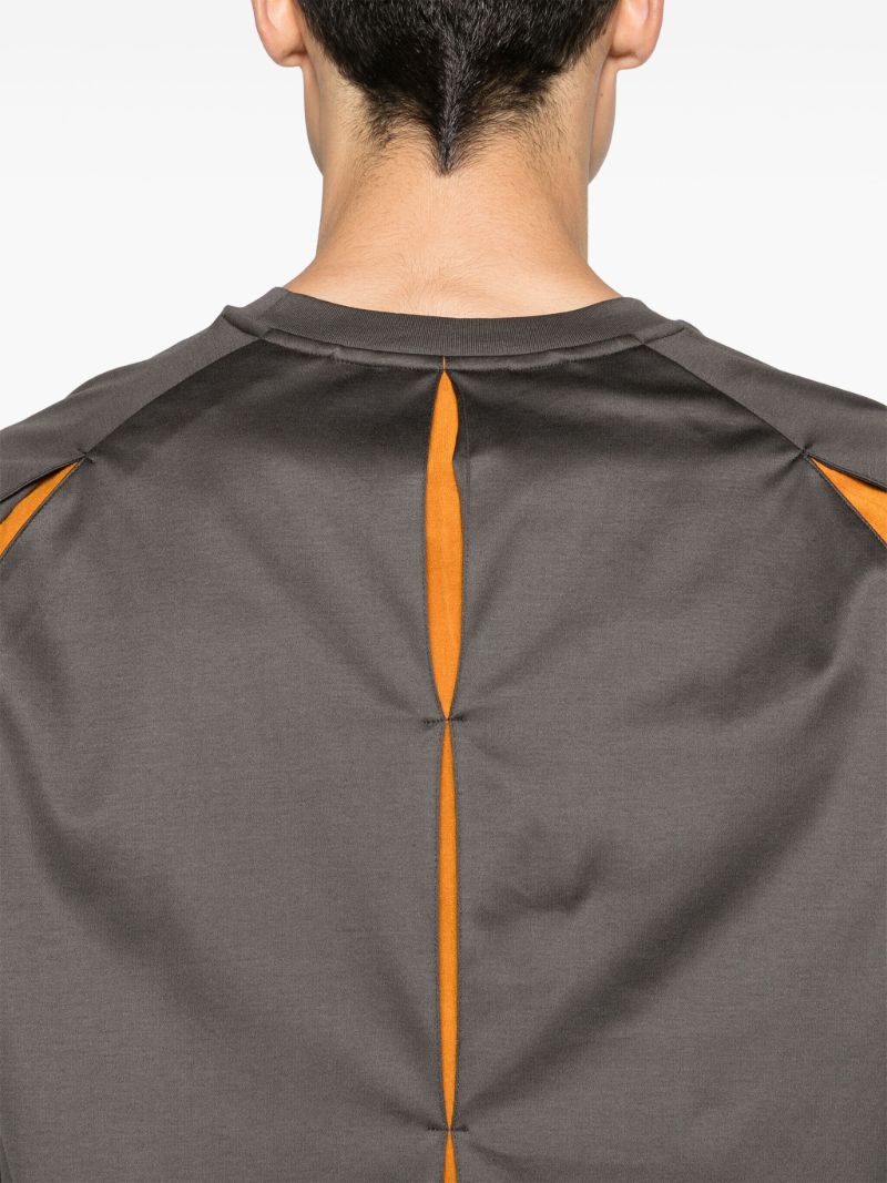 Faded Black and Orange Layered T-shirt