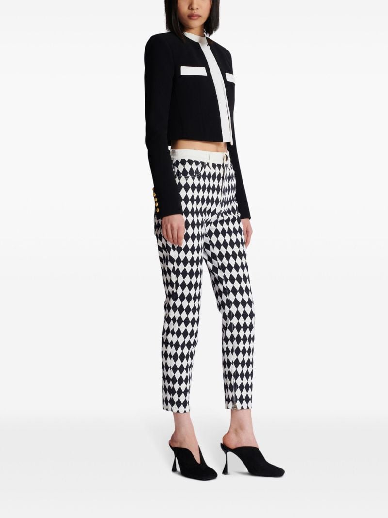 Black Spencer Crepe Cropped Jacket