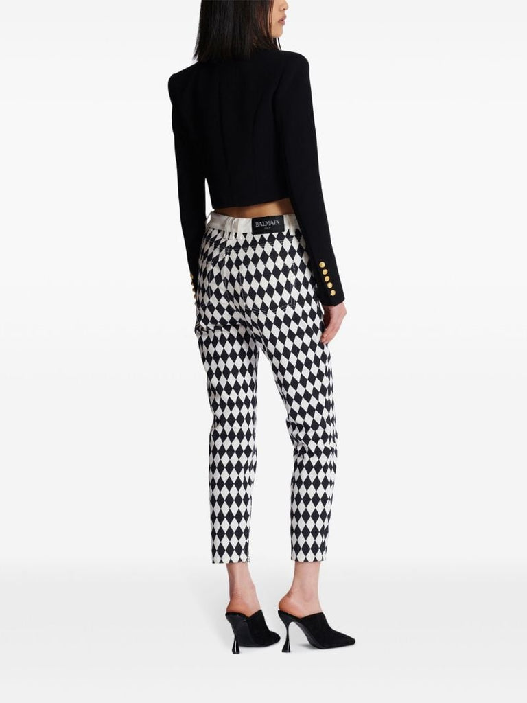 Black Spencer Crepe Cropped Jacket