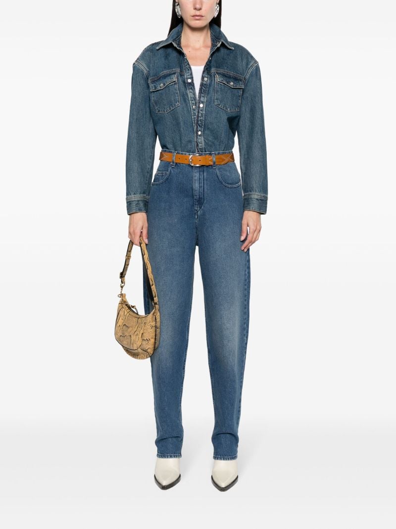 Blue Corsy Wide-leg Jeans