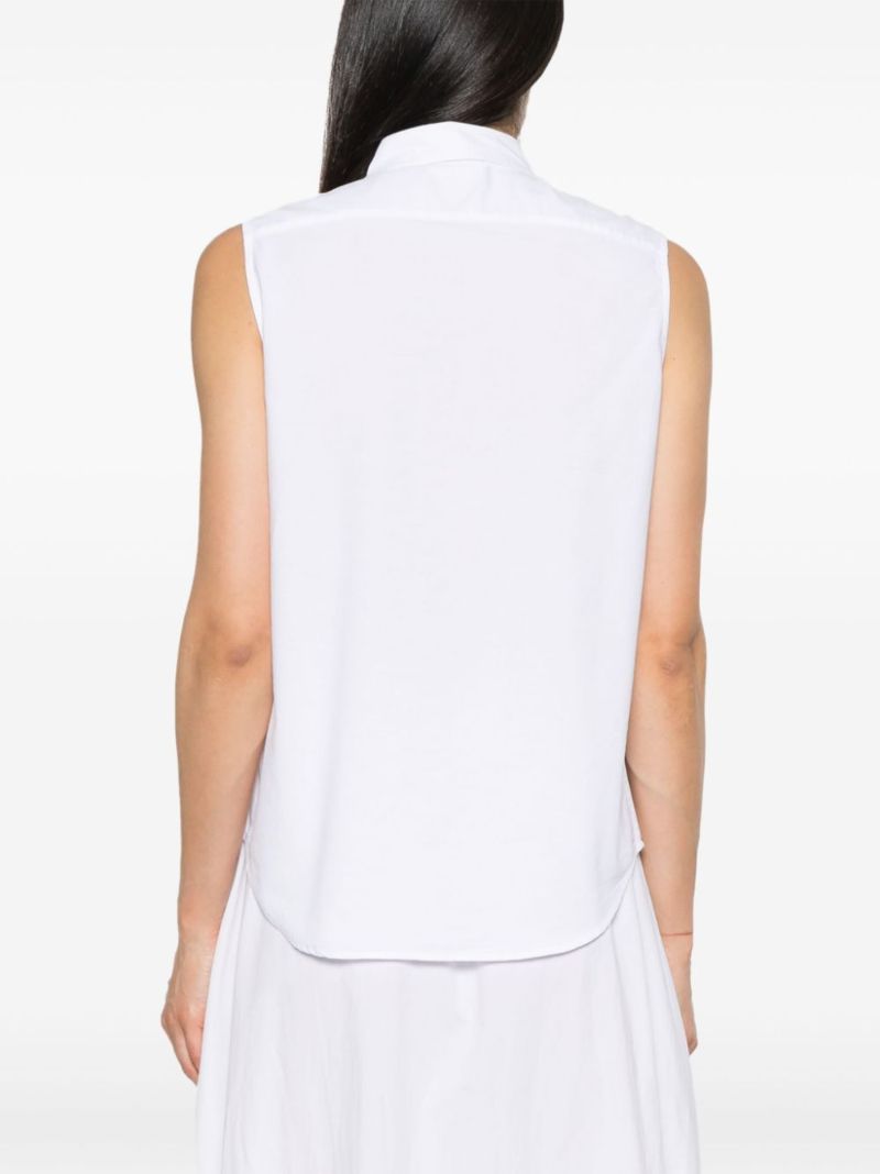 White Polo Pony-embroidered Cotton Shirt