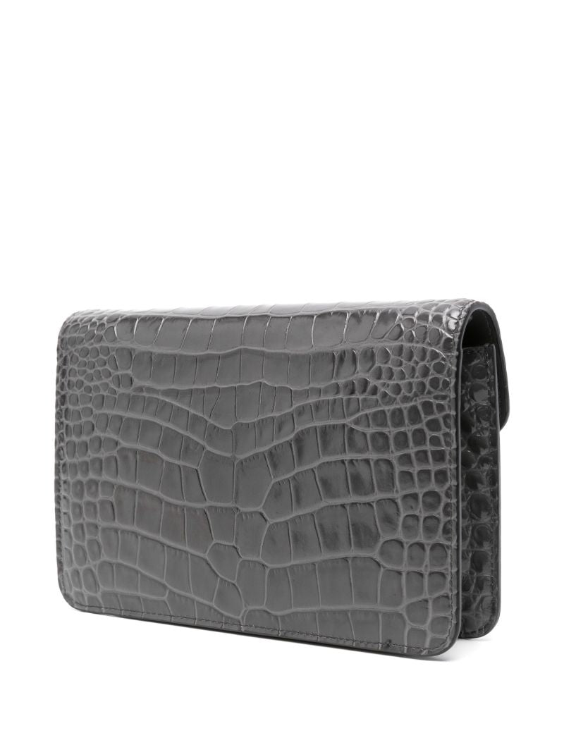 Grey Whitney Small Leather Shoulder Bag