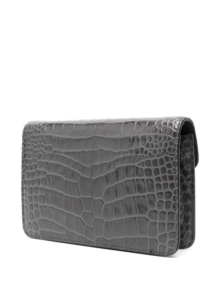 Grey Whitney Small Leather Shoulder Bag