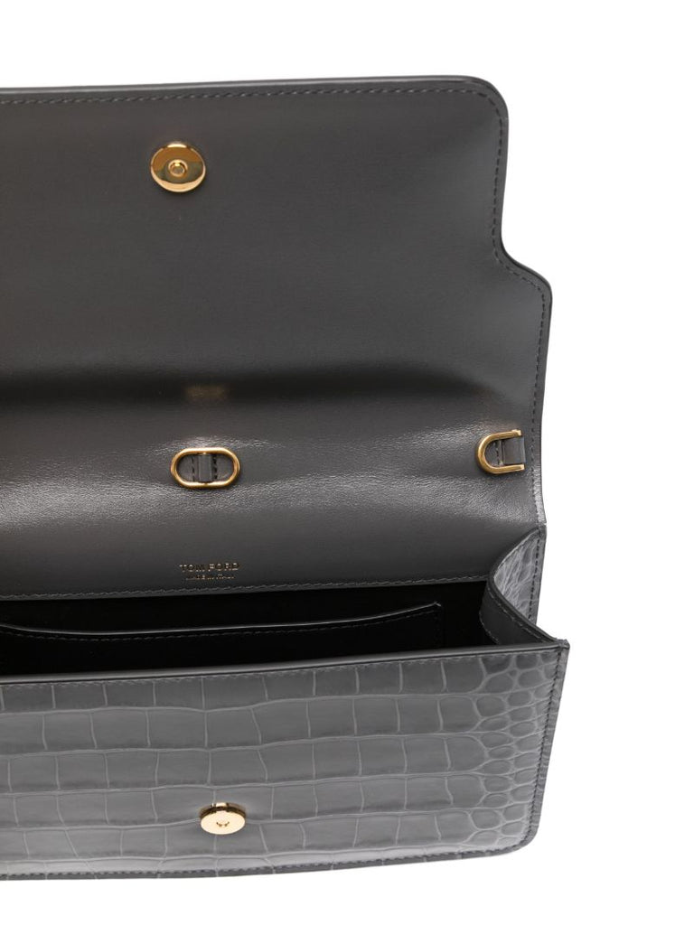 Grey Whitney Small Leather Shoulder Bag