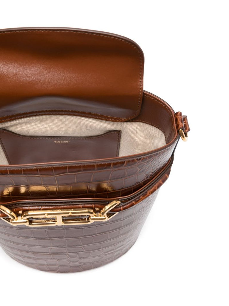 Brown Whitney Medium Bucket Bag