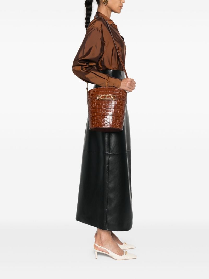 Brown Whitney Medium Bucket Bag