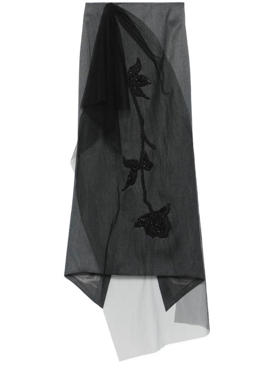 Panelled Asymmetric Skirt
