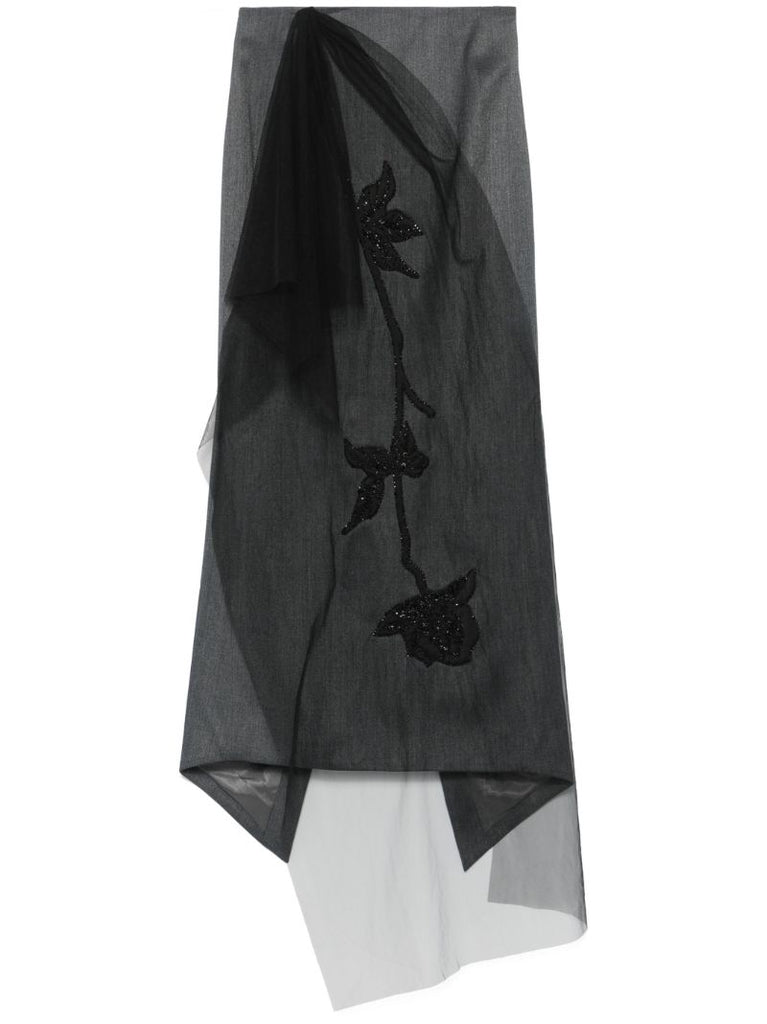 Panelled Asymmetric Skirt