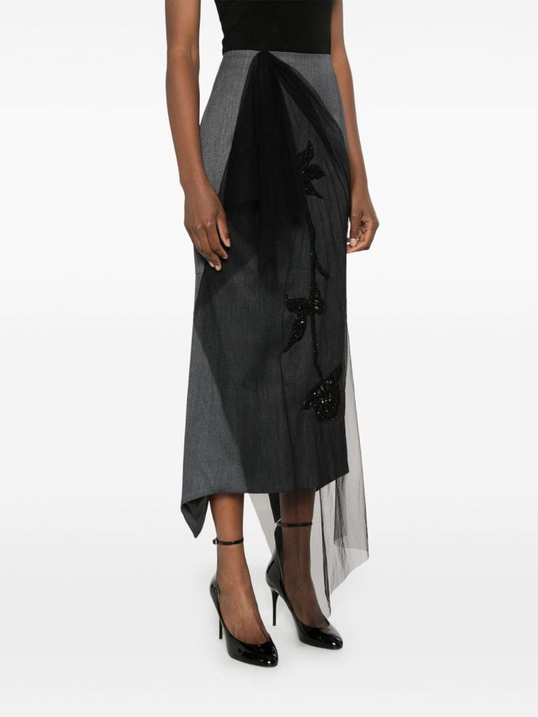Panelled Asymmetric Skirt