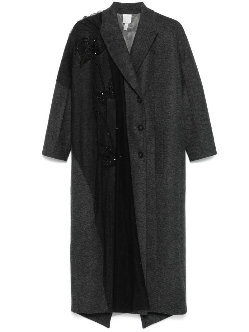 AppliquÃ_x0083_Â© Double-breasted Coat