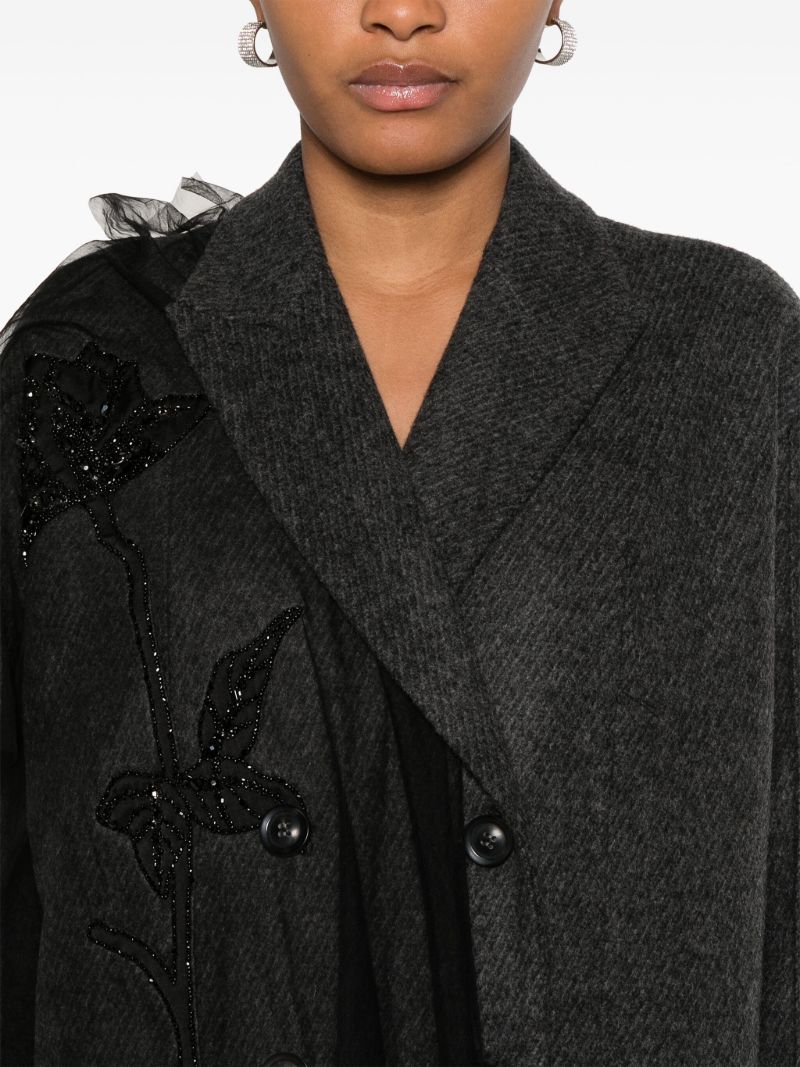 AppliquÃ_x0083_Â© Double-breasted Coat