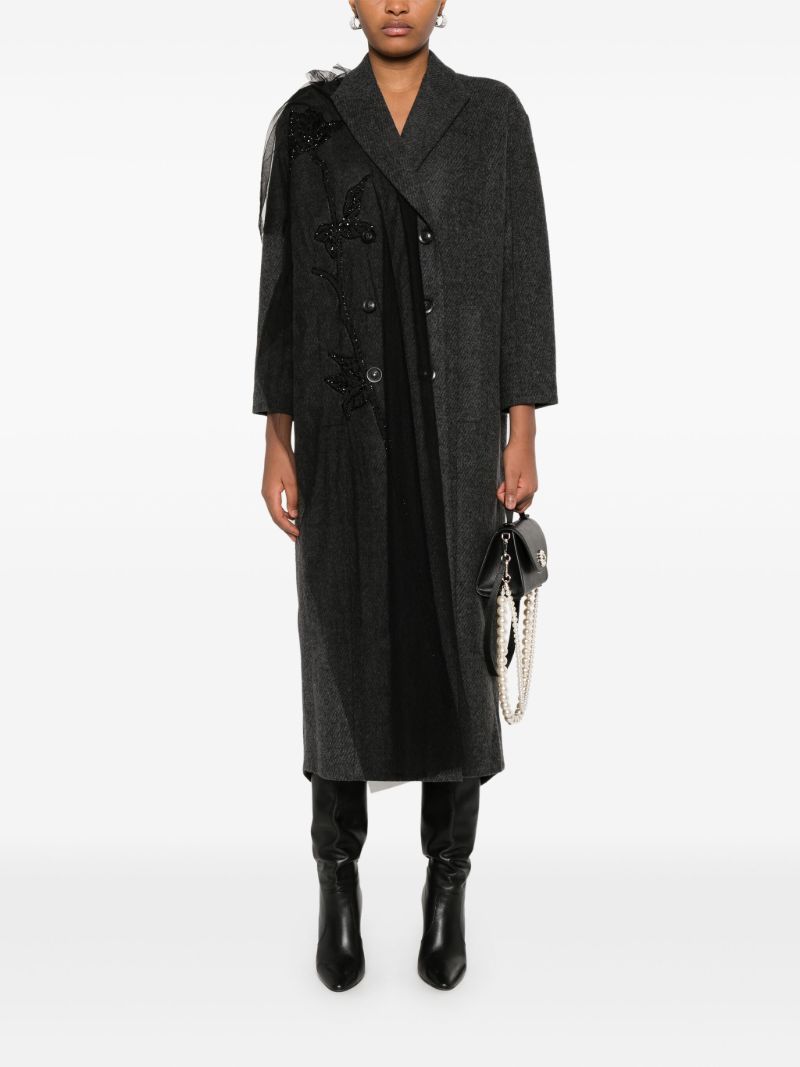 AppliquÃ_x0083_Â© Double-breasted Coat