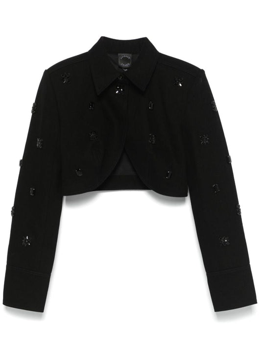 Stone-embroidered Bolero Jacket