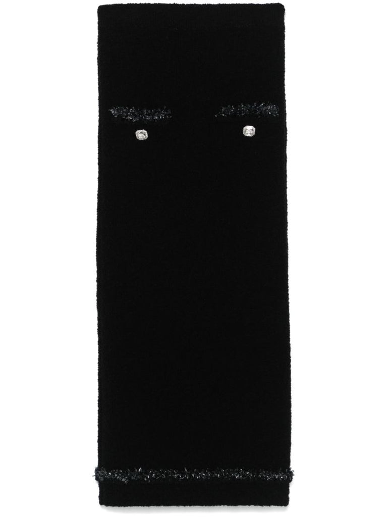 Lurex Trimming Pencil Skirt