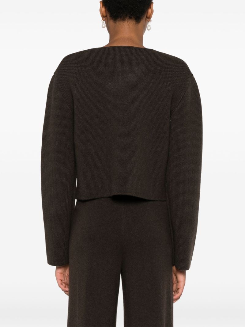 Waffle Knit Cropped Cardigan