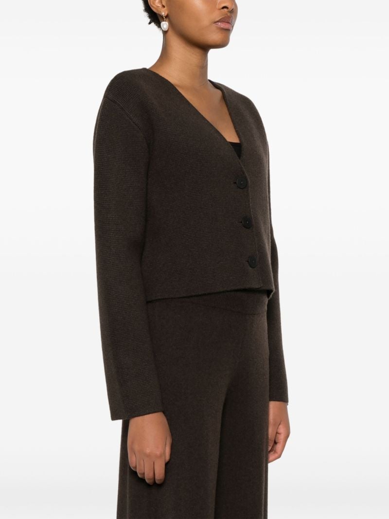 Waffle Knit Cropped Cardigan