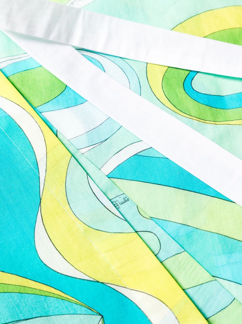 Blue Bersaglio-print Maxi Skirt