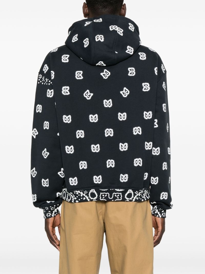 Bandana-print Cotton Hoodie