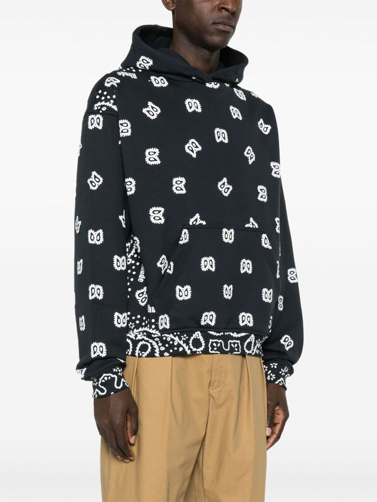Bandana-print Cotton Hoodie