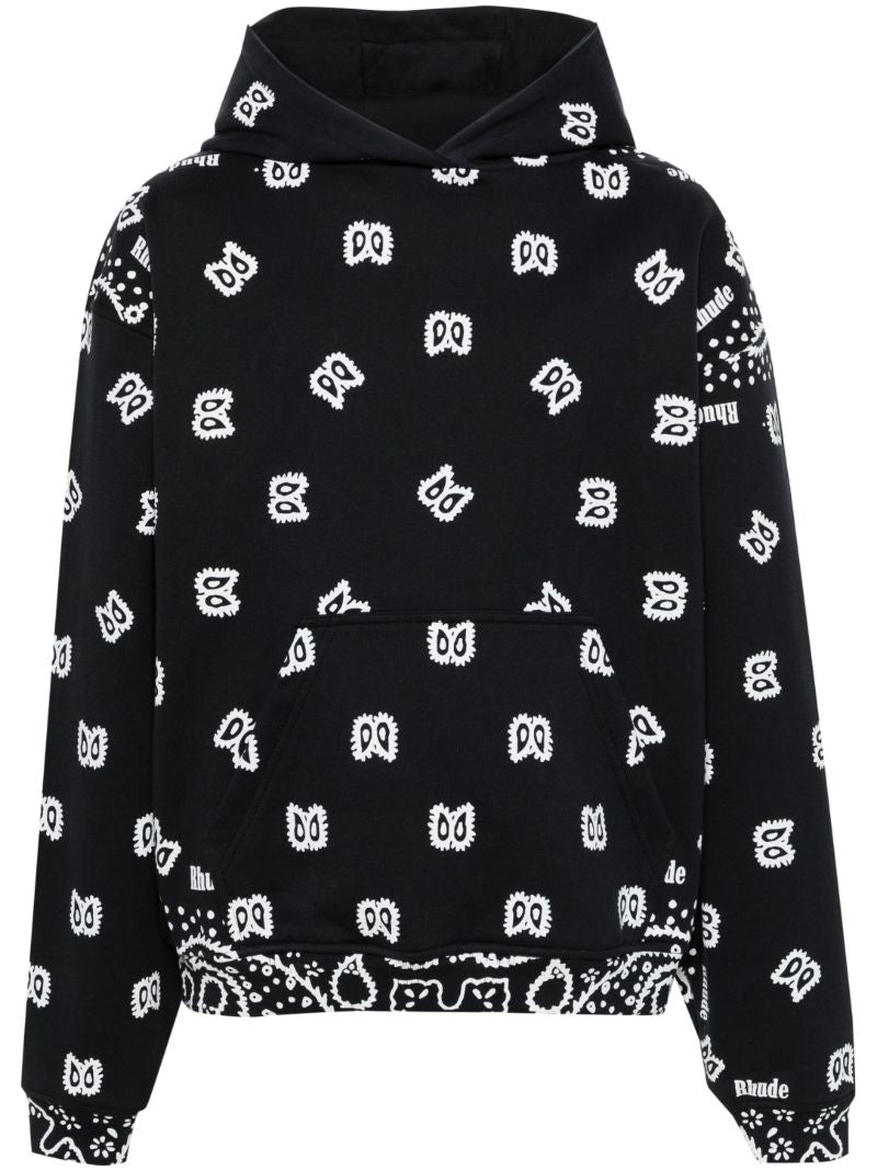 Bandana-print Cotton Hoodie