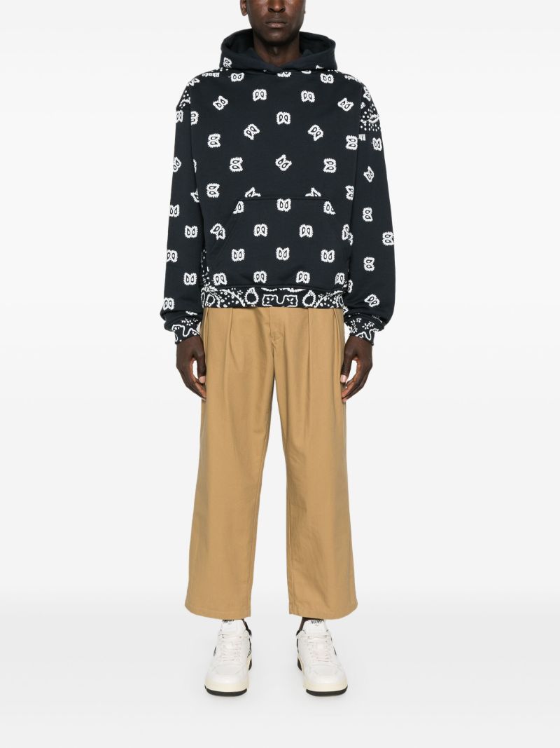 Bandana-print Cotton Hoodie