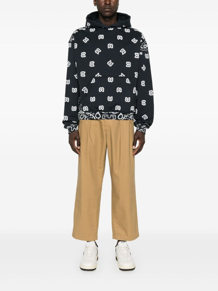 Bandana-print Cotton Hoodie