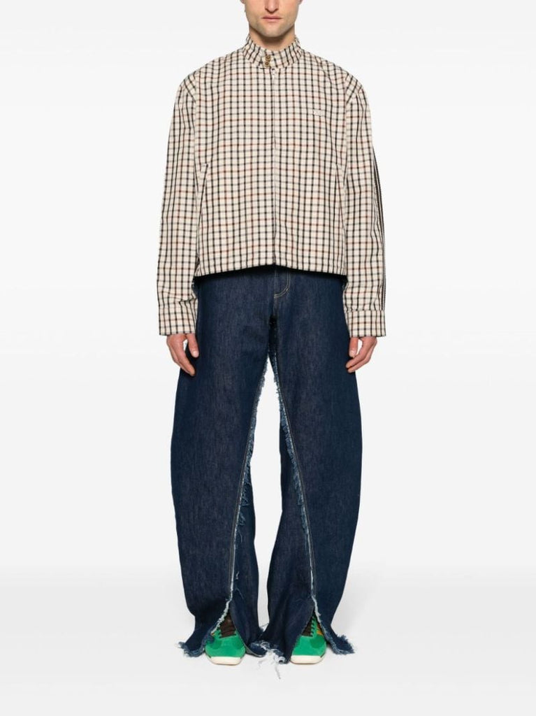 Neutral Path Harrington Check-print Jacket