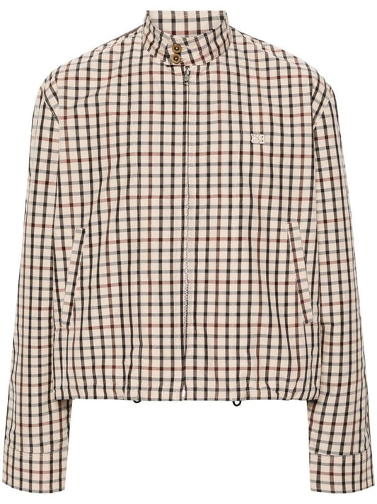Neutral Path Harrington Check-print Jacket