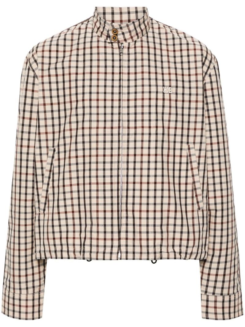 Neutral Path Harrington Check-print Jacket