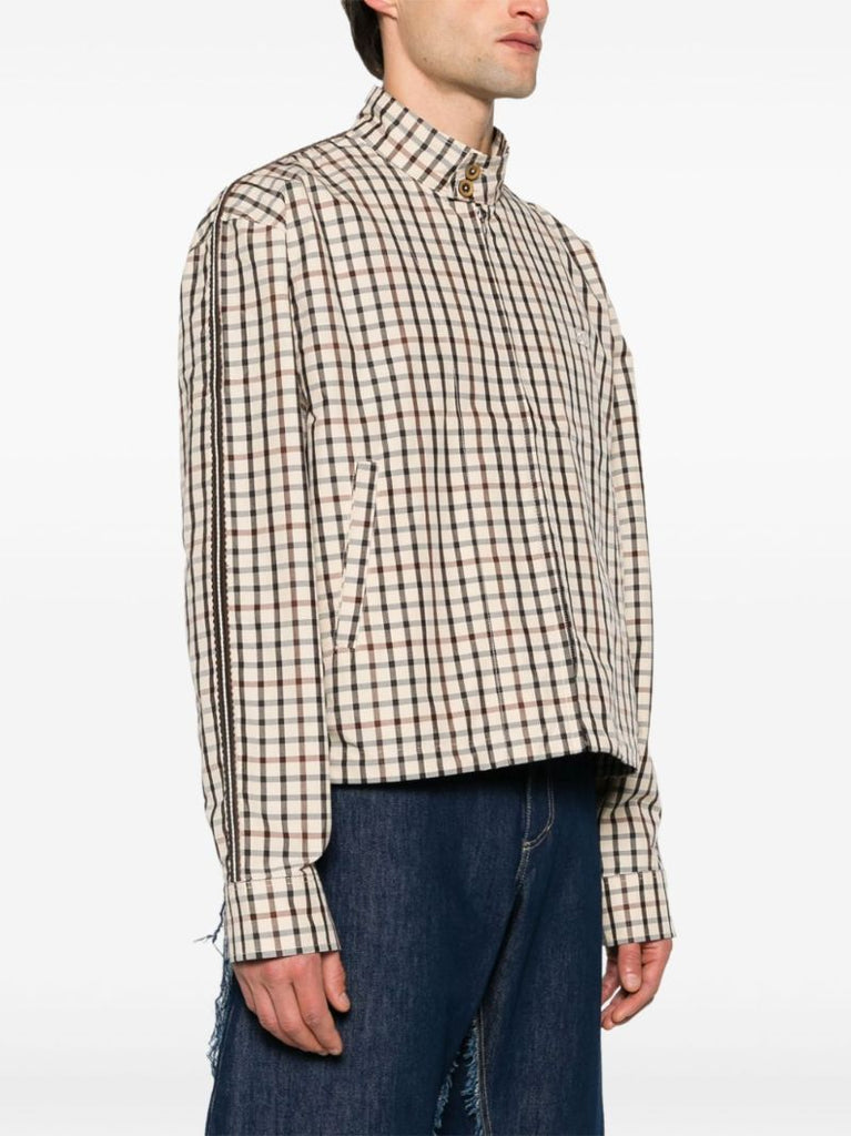 Neutral Path Harrington Check-print Jacket