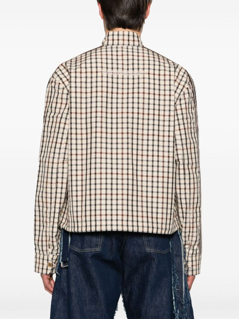 Neutral Path Harrington Check-print Jacket
