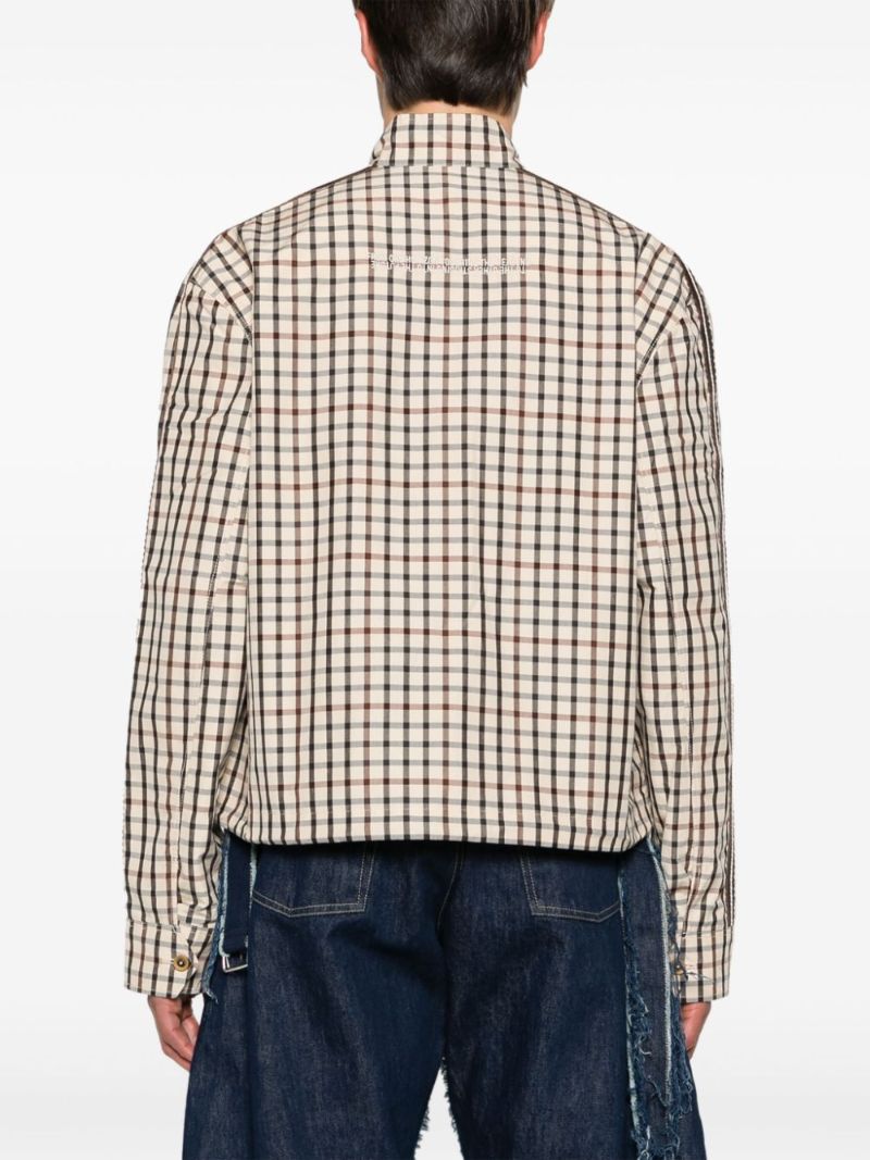 Neutral Path Harrington Check-print Jacket