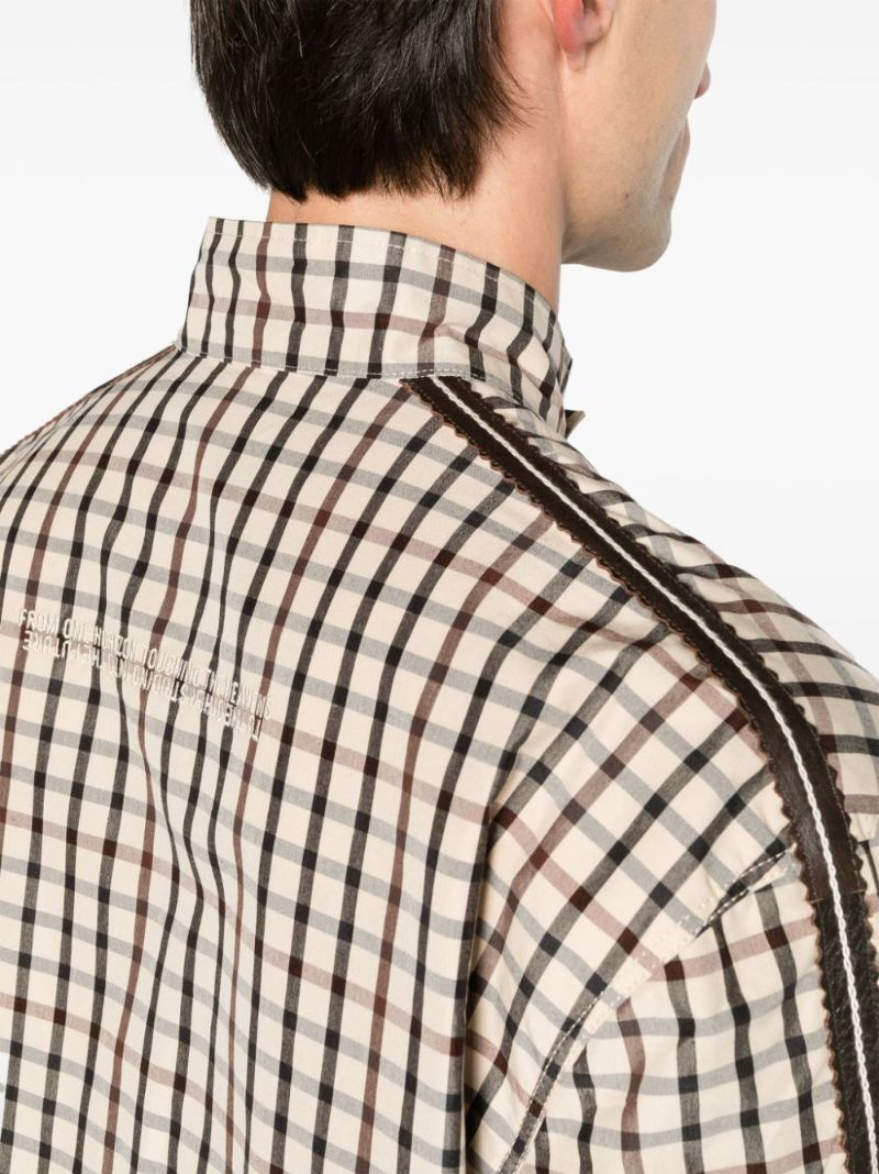 Neutral Path Harrington Check-print Jacket