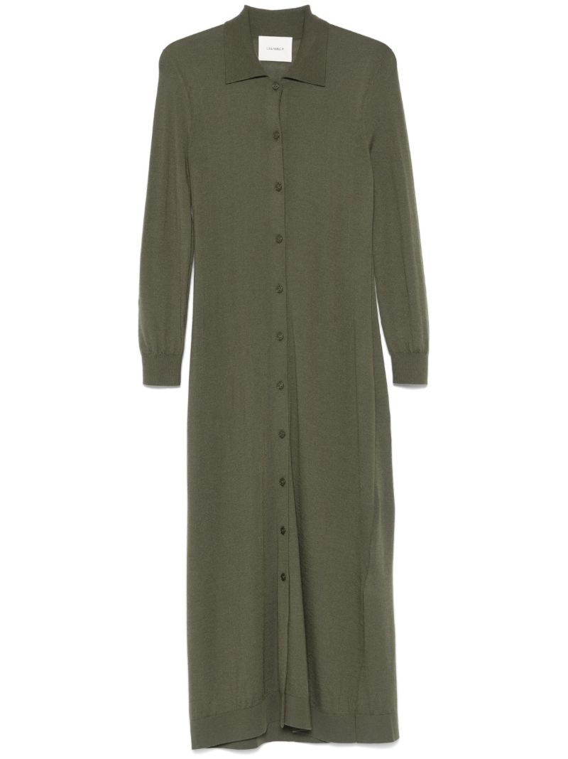 Buttoned Knitted Dress