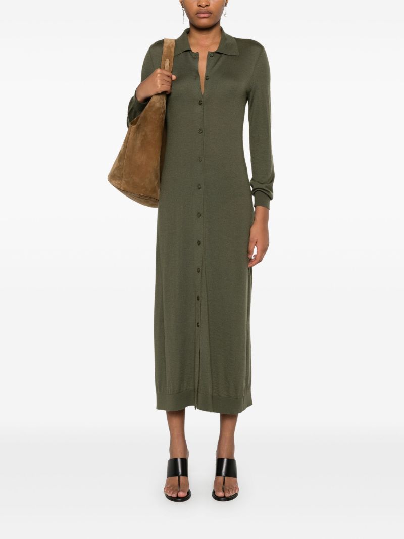 Buttoned Knitted Dress