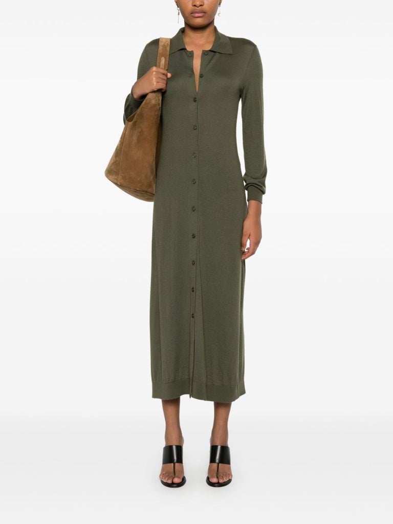 Buttoned Knitted Dress