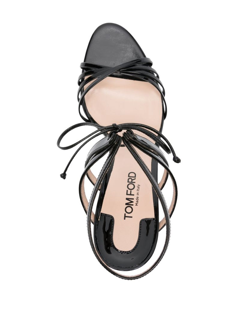 Black 85 Patent Leather Sandals
