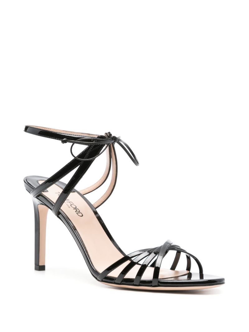 Black 85 Patent Leather Sandals