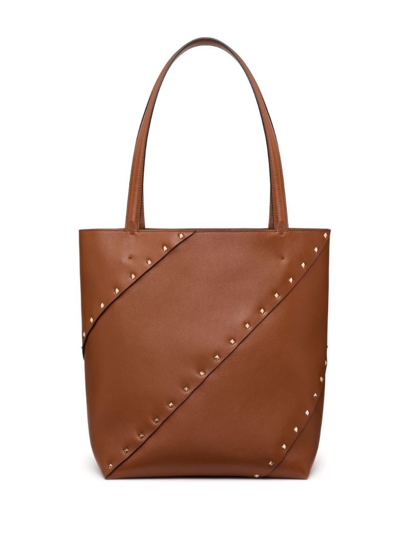 Brown Rockstud Wispy Tote Bag
