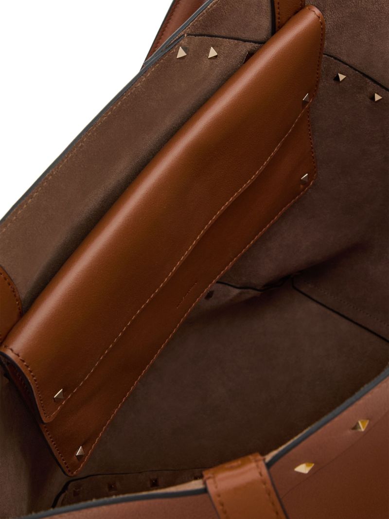 Brown Rockstud Wispy Tote Bag