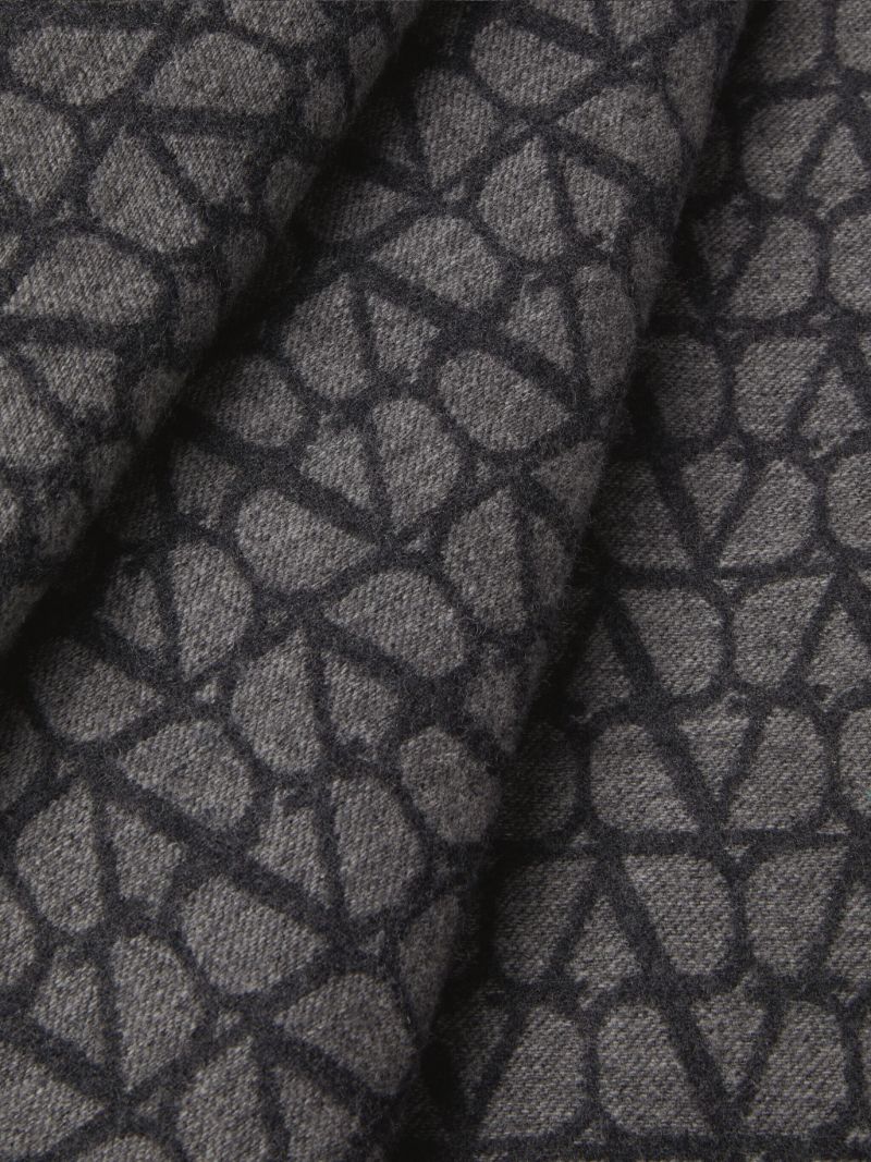 Grey Toile Iconographe Wool Poncho