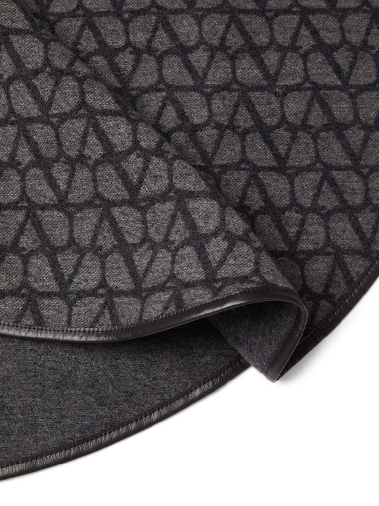 Grey Toile Iconographe Wool Poncho