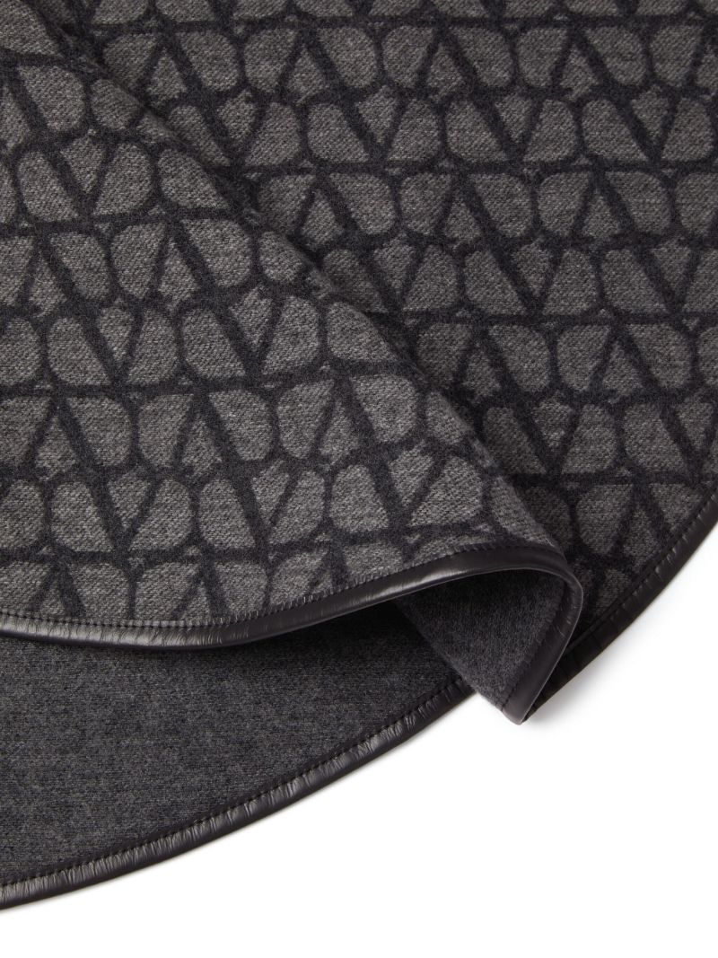 Grey Toile Iconographe Wool Poncho