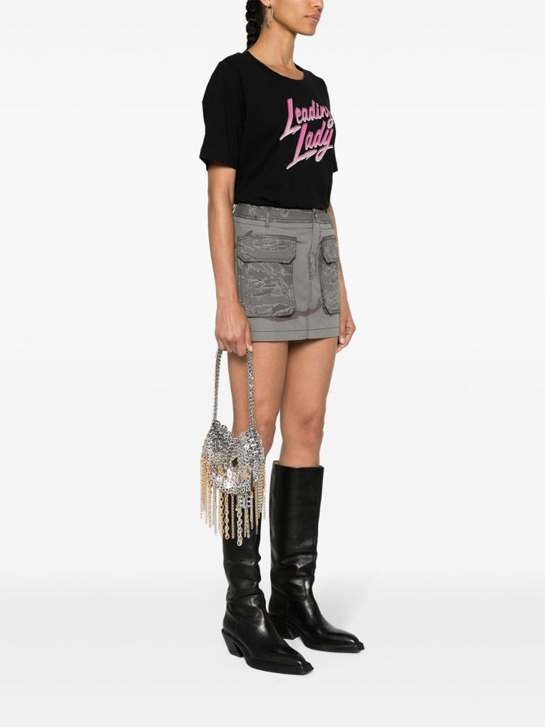 Silver-tone 1969 Moon Fringed Shoulder Bag