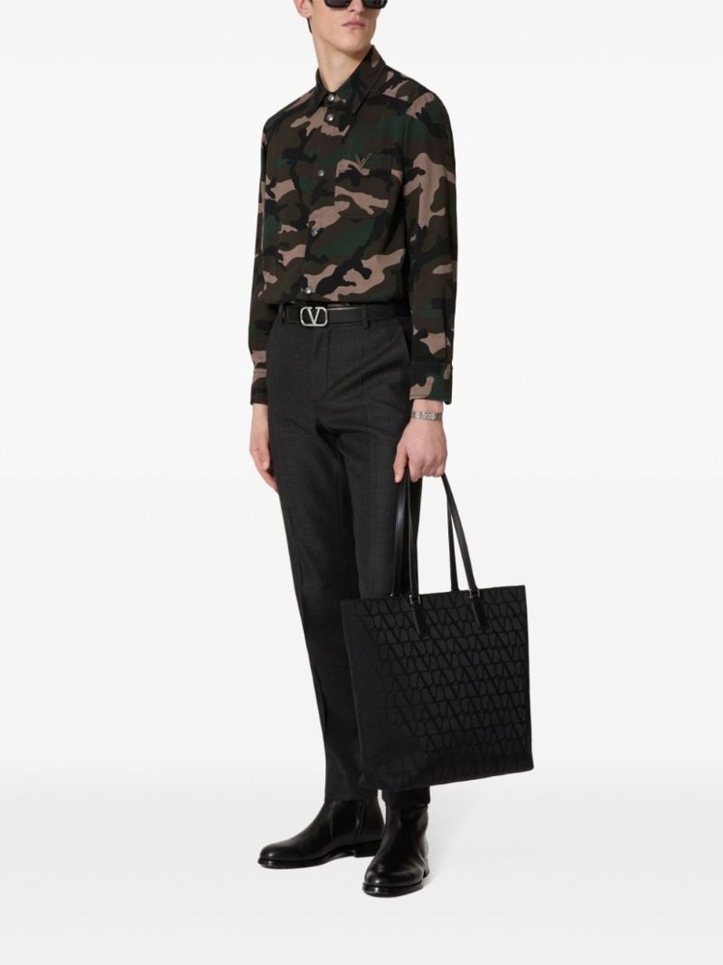 Green Camouflage-print Cotton Shirt