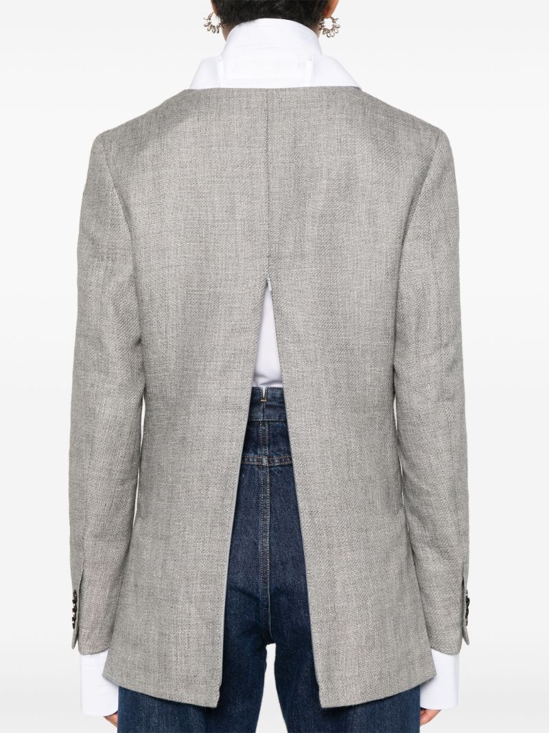 X Zegna Collarless V-neck Blazer