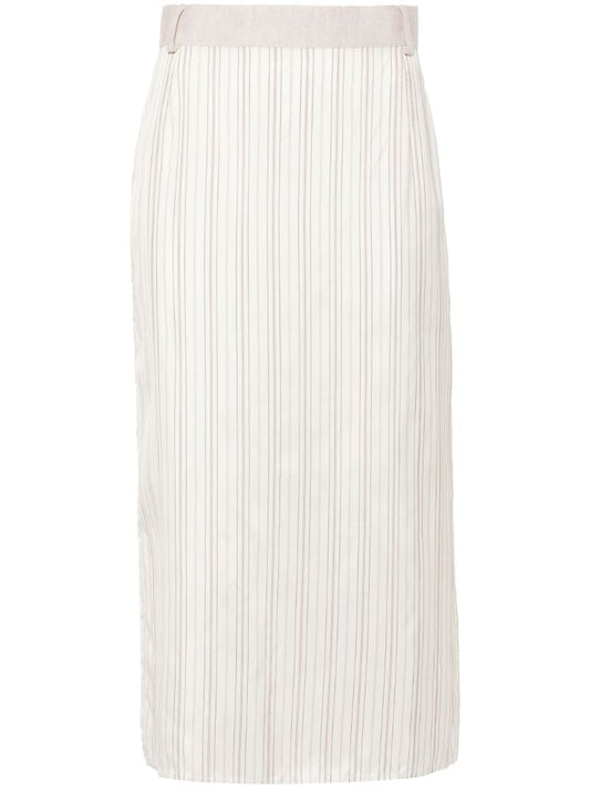 X Zegna Striped Pencil Skirt
