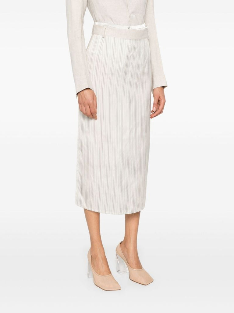 X Zegna Striped Pencil Skirt