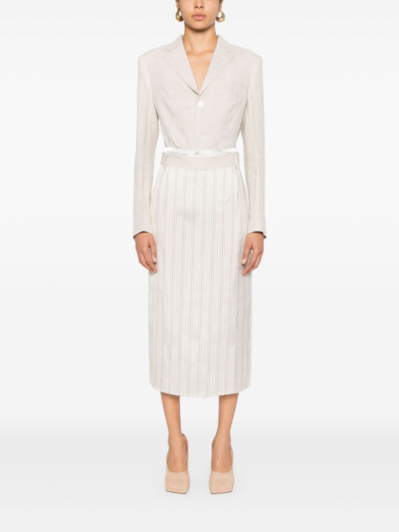 X Zegna Striped Pencil Skirt